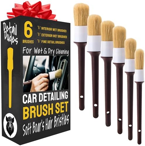 Car Detailing Brush Set 6-pc, Car Detailing Kit Interior by Detail Dudes by DetailDudes