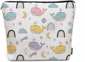 Makeup Bag Whale Makeup Bags For Purse Pouch, Funny Rainbow Whale Cute Travel Toiletry Bag Cosmetic Bag Makeup Bags Flax Makeup Organizer Bag Pencil Pouch For Man Woman by Unknown