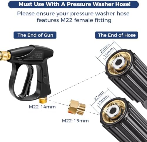 Foam Cannon Dual Connector for Pressure Washer, Industrial Foam Gun Kit - Image 4