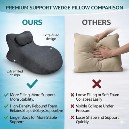 Couples Pillow 27° Ergonomic Wedge Cushion, Rebound Memory Foam Support for Hip, Back & Neck Comfort, Enhance Intimacy & Relaxation, Perfect for Reading, Bed Lounging - Image 6