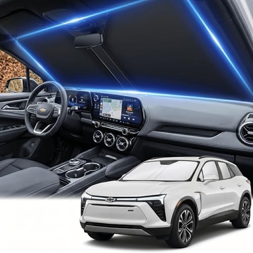Windshield Sun Shade for Chevy Chevrolet Blazer 2024 2025 2026 Sunshade Front Window Shade Custom Fit Blazer Accessories Sun Visor Foldable Shade Blocks UV Rays Accessories by AuyNeas