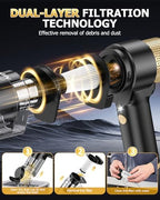 AHNR Handheld Car Vacuum Portable Cordless, 16000PA Hand Vacuum Cleaner - Image 6