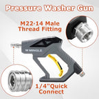 M MINGLE Pressure Washer Gun with Mini Undiluted Foam Cannon, 1/4" QC - Image 6