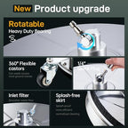 TOR 18" Pressure Washer Surface Cleaner with 4 Wheels, Surface Cleaner for Pressure Washer, 2 Extension Wands, 2 Replacement Nozzles, Power Washer Surface Cleaner for Concrete, Driveway - Image 7