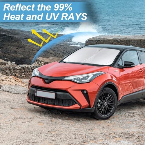 Windshield Sunshade for 2018-2023 Toyota CH-R C-HR CHR Sun Shade Sun Visor - Image 2
