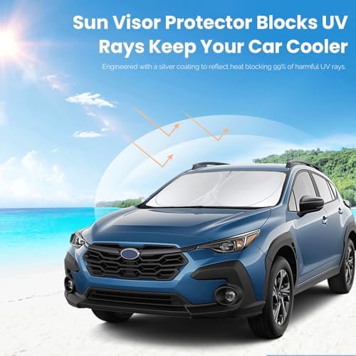 Custom Fit 2019-2024 2025 Subaru Forester SUV, Crossover, Base, Premium, Sport, Limited Sun Visor Accessories Sun Shade Sunshade Windshield Cover, Window Shade for Forester Blocks UV Protector Shield - Image 2