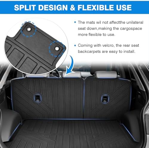 Powerty Cargo Mat with Backrest Mat for Hyundai Ioniq 5 2022-2025 2026, All Weather TPE Cargo Mat Liner for Rear Trunk - Image 7
