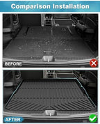 Powerty Trunk Mat for Honda Pilot 2016-2022, All Weather TPE Cargo Mat Liner for Pilot Rear Trunk - Image 2