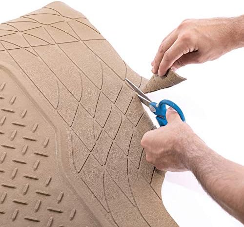 FH Group ClimaProof Universal Cargo Mat – All-Weather, Trimmable Trunk Mat (54.5" W x 44" D) – Fits Most Cars, SUVs & Trucks – Beige - Image 5