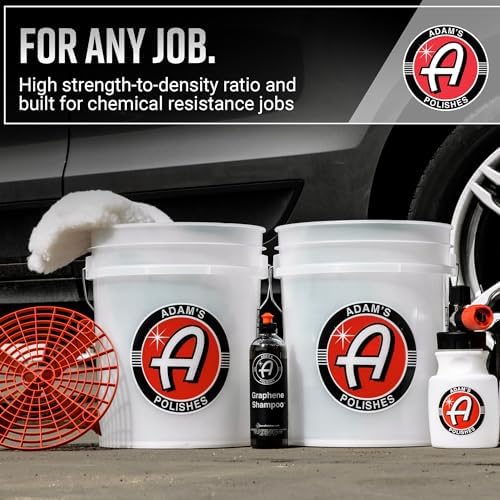 Adam's Polishes Car Wash Buckets 5 Gallon Bucket + Grit Guard 2 Pack Perfect Car Detailing Tool for Car Washing & Garage Storage | Stores Car Wash Soap, Foam Cannon, Foam Gun, Microfiber Towels - Image 5