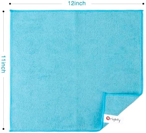 Orighty Microfiber Cleaning Cloth, Cleaning Rags, 12 Pack, 12x11 in, Blue - Image 5