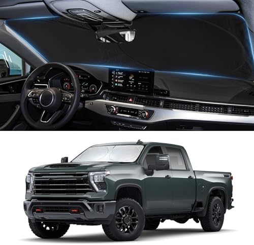 Sun Shade for 2019-2026 Chevy Silverado 1500/GMC Sierra Windshield Sunshade by INSAUTO