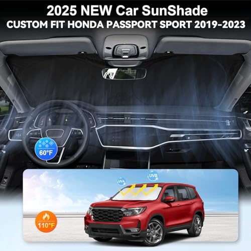 Windshield Sunshade for 2019-2026 Honda Passport Window Sun Visor Shade - Image 4