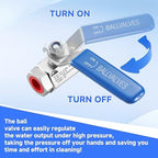3/8" Quick Connect Pressure Washer Ball Valve, 5000 PSI - Image 2