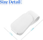 zipelo 2PCS Magnetic Leather Sun Visor Sunglasses Holders, White | one-hand access, soft contact surfaces, stores glasses and cards, lightweight compact form, car interior accessories - Image 2