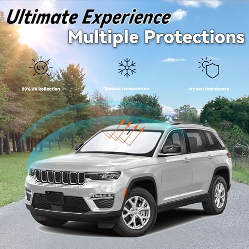 Windshield Sun Shade for 2014-2023 Jeep Cherokee - Image 3