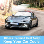 TINGLU Sun Shade for Mazda MX-5 Miata 2017-2019 Accessories Windshield Sun Shade Window Shade UV Rays Protection Sun Visor Cover with Steering Wheel Sunshade Storage Bag - Image 5