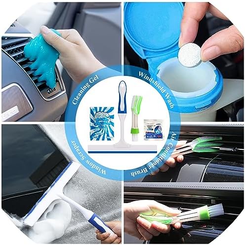31Pcs Car Detailing Brush Set, Car Detailing Kit, Auto Detailing Drill Brush Set, Car Detailing Brushes, Car Wash Cleaning Tools Kit for Interior, Exterior, Wheels, Blue - Image 6