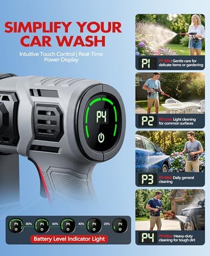 KimPump Cordless Car Washer with 6-in-1 Nozzle with Copper Brushless Motor - Image 2