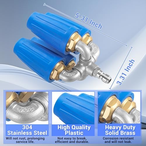 4-in-1 Turbo Nozzle Pressure Washer, 1/4" Quick Connector, 4000 PSI - Image 5