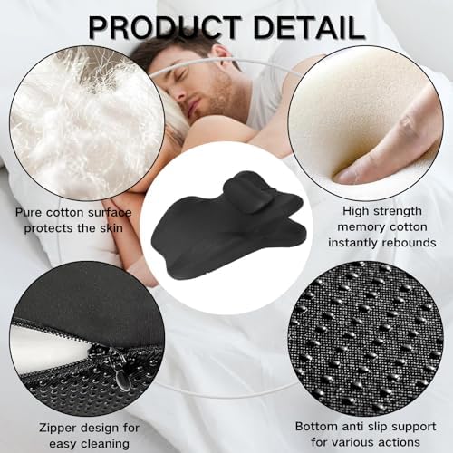 Couples Pillow Reading Pillow 27° Lift Ergonomic Memory Foam Cushion for Intimacy, NeckPillow, Multi-Functional Back Support Pillow with Replaceable Small Pillows, Comfort(Gray,25"x22"x18") - Image 4