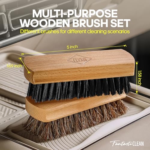 Fantasticlean Car Interior Detailing Kit, Leather Cleaner Brush Set, 9PCS - Image 5