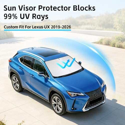 Windshield Sun Shade for Lexus UX 200 250h 260h 300h 300e 2019-2026SunShade - Image 2
