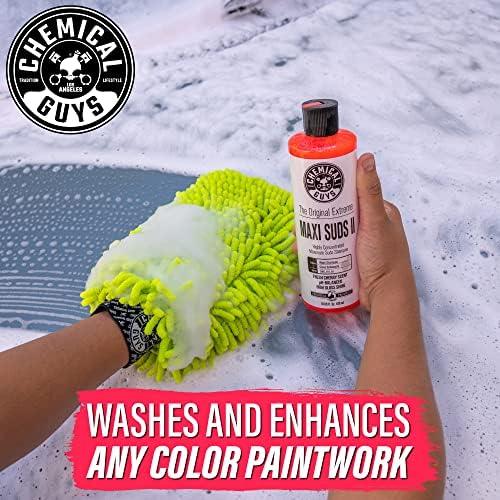 Chemical Guys CWS_101_64A Car Wash, Dry & Shine Bundle - Maxi-Suds II Foaming Car Wash Soap, 64 oz (Half Gallon), Cherry Scent + After Wash Gloss Boosting Drying Aid (16 oz) (2 Items) - Image 2