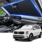 for Kia Telluride Windshield Sun Shade 2020-2025, Double Layer 240T Front Window Shade, Custom Fit UV Blocking Foldable Sun Visor, Summer Car Accessories Must-Have by AuyNeas