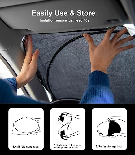 Windshield Sun Shade for Nissan Altima Sedan 2019-2024 2025 2026 Sunshade - Image 3