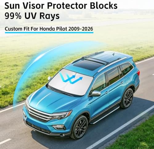 Windshield Sun Shade for Honda Pilot 2009-2026 Sunshade - Image 2