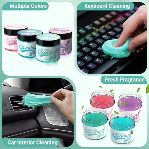 ASFSKY Car Cleaning Gel Universal Cleaning Putty Aromatherapy Scent 4 Pack - Image 2