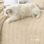 Waterproof Blanket Couch Cover for Dogs Non-Slip Pet Sofa Protector | Tcksstex Non-slip waterproof couch cover scratch resistant machine washable protects sofa bed car (68x82- Beige) - Image 5