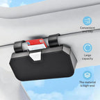Sunglass Holder for Car Visor Clip - Universal Soft Protective Car Accessories Visor Glasses Holder, Vehicle Sunglass Organizer with Quick Release for Truck, Sedan, SUV (Black) - Image 2