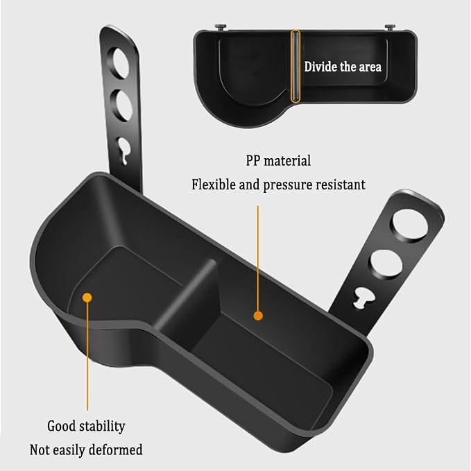 2 in 1 Car Seat Back Organizer with 3.2" Cup Holder,Multifunction Car Headrest Seat Back Organizer for Drink Food Tray,Universal Headrest Cup Holder for Most Cars Trucks SUVs - Image 4