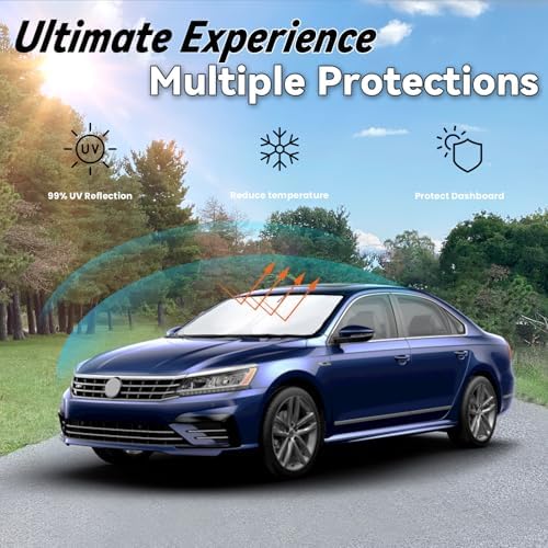 Windshield Sun Shade for Volkswagen VW Passat 2012-2022 - Image 3