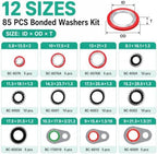 XBVV 265 PCS Automotive AC O Ring and Gasket Seal Kit for R134a R12 - Image 3