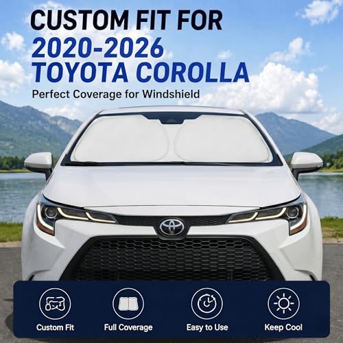 Custom Fit Windshield Sun Shade for Toyota Corolla 2020-2026 - Image 2