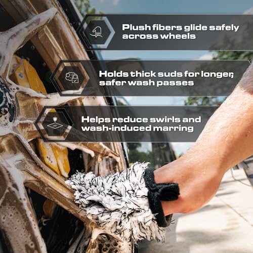 Blackline Microfiber Wheel Mitt - Scratch-Free Brake Dust & Grime Cleaner - Image 3