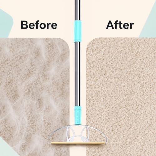 63‘’Ultra Long Heavy Duty Carpet Rake - Efficient Pet Hair Remover for Carpets, Rugs & Furniture, Deep Cleaning Carpet Scraper, Durable Home Use Tool by LINTPLUS - Image 5