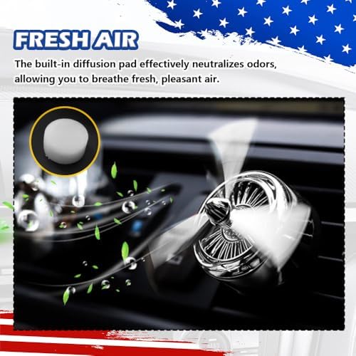 2026 Upgraded Air Force 3 Car Air Freshener,Air Force 3 Fighter Car Vent Clips with Spinning Propeller for Reducing Odors,Universal Air Vent Decorations for Cars as Gift for Men & Pilots - Image 4