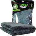 ExoForma Mega Car Drying Towel - Holds Up to 9 lbs, No Streaks, Scratches, or Water Spots | 1200 GSM Microfiber Double Twist Pile & Edgeless Design, 1 Quick & Effortless Dry - 24” x 36” by ExoForma