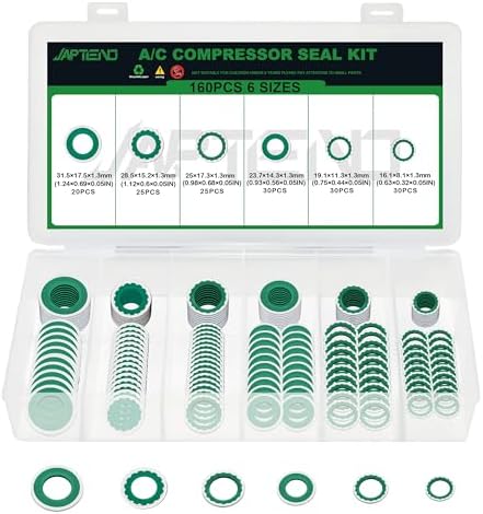 160PCS A/C Compressor Seal Washers Assortment Kit, A/C Gaskets by Japtend
