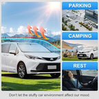 Windshield Sun Shade for Toyota Sienna Accessories 2021-2024 2025 2026 - Foldable Windshield Sunshade Cover Front Window Shade Custom Fit Sienna Sun Visor Protector Blocks UV Rays - Image 3