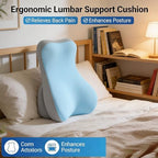 Ergonomic Multi-Angle Reading Pillow for Bed, Backrest Pillow for Sitting in Bed with Lumbar Support Cushion, Support for Back Pain Relief, Comfortable Back Cushion for Gaming, Pregnancy, Office Chair - Image 3
