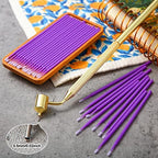 Tondiamo 100 Pack Touch up Paint Brushes 0.5mm Pen,Purple - Image 4