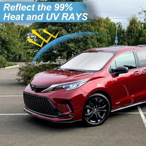 Sunshade for Toyota Sienna 2021-2025 2026 Front Window Shield Sun Visor - Image 2