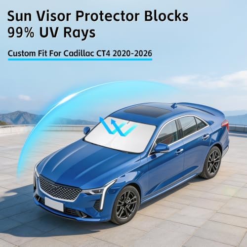 Windshield Sun Shade for Cadillac CT4 2020-2026 Sunshade - Image 2