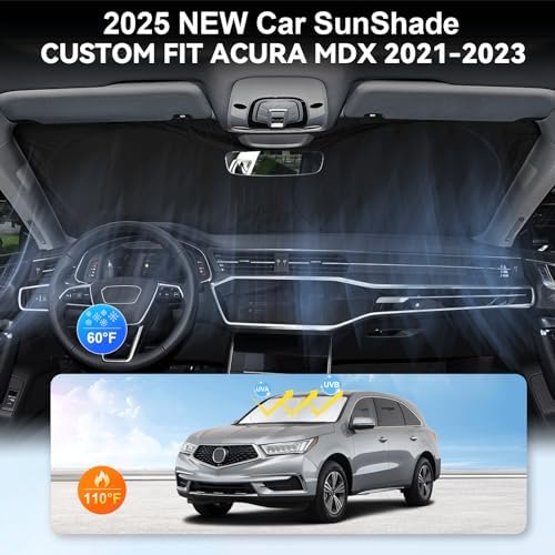 Windshield Sunshade for Acura MDX 2021-2025 2026 Window Shades Sun Visor - Image 4