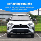 Front Windshield Sun Shade Custom Fit Compatible for RAV4 2007-present Sunshade Foldable UV Ray Reflector Sun Visor Protector Accessories Shield Cover Reflective (for RAV4 2007-present) - Image 4